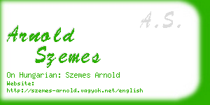 arnold szemes business card